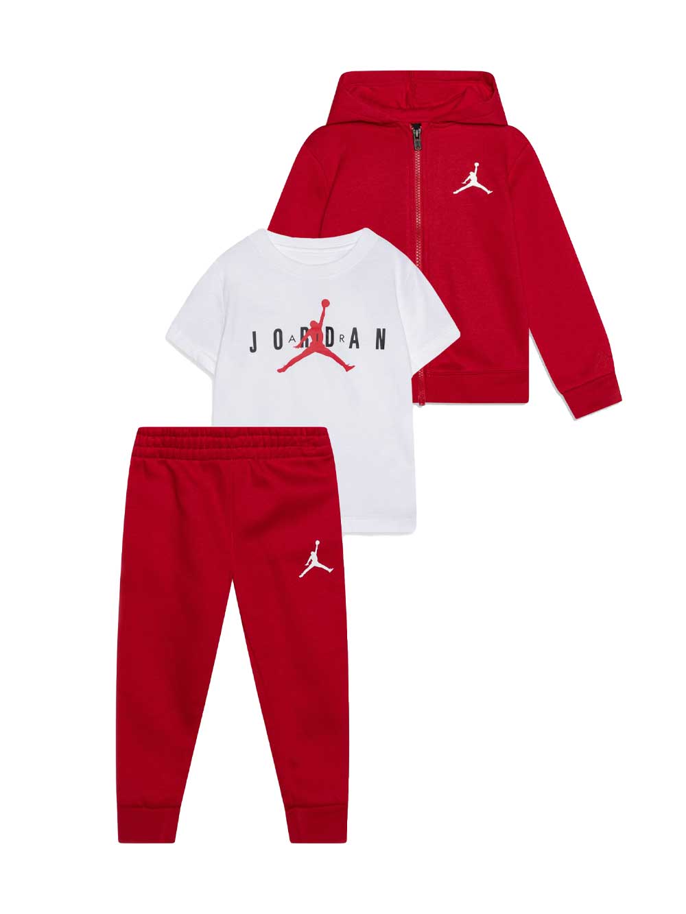 Jordan box set essential tuta sportiva bambino rossa