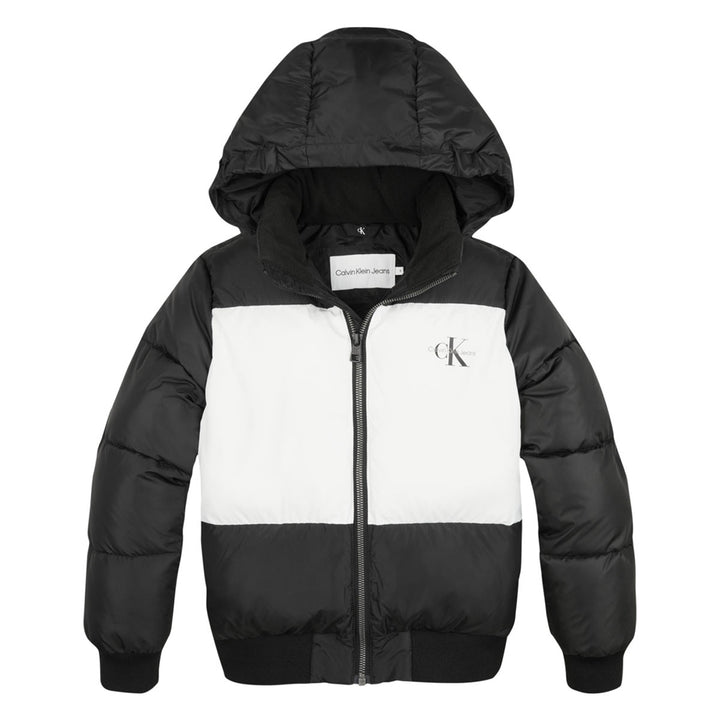 Two-tone children's jacket with hood