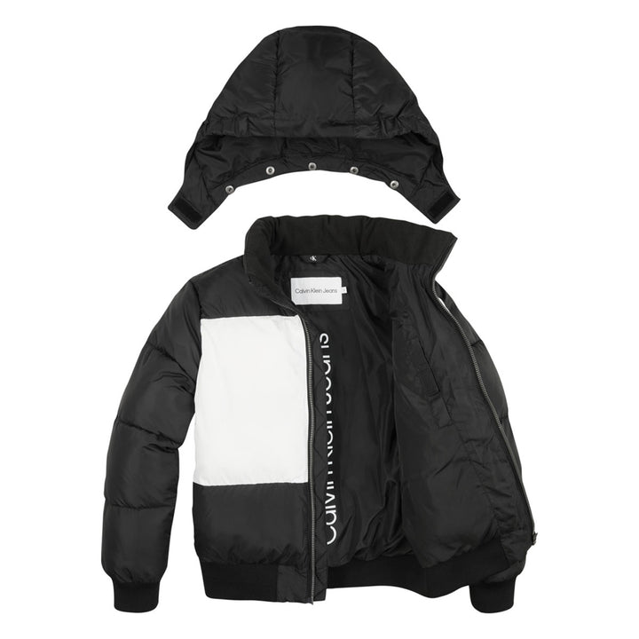 Two-tone children's jacket with hood