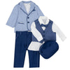 Blue 5-piece baby baptism set