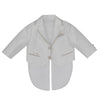 Completo battesimo bambino bianco beige