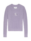 Monogram rib sweater girl lavender