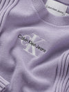 Monogram rib sweater girl lavender