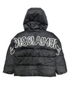 Disclaimer Kids children's down jacket logo spary