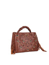 Gio Cellini Crystal women's bag brown fringes