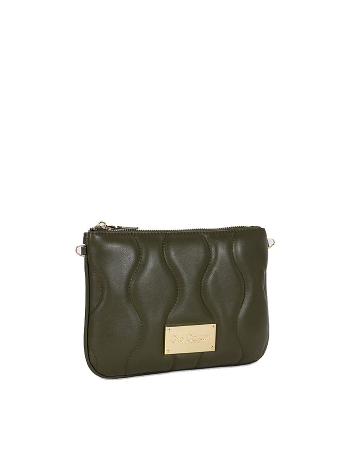 Gio Cellini Eva military green clutch bag