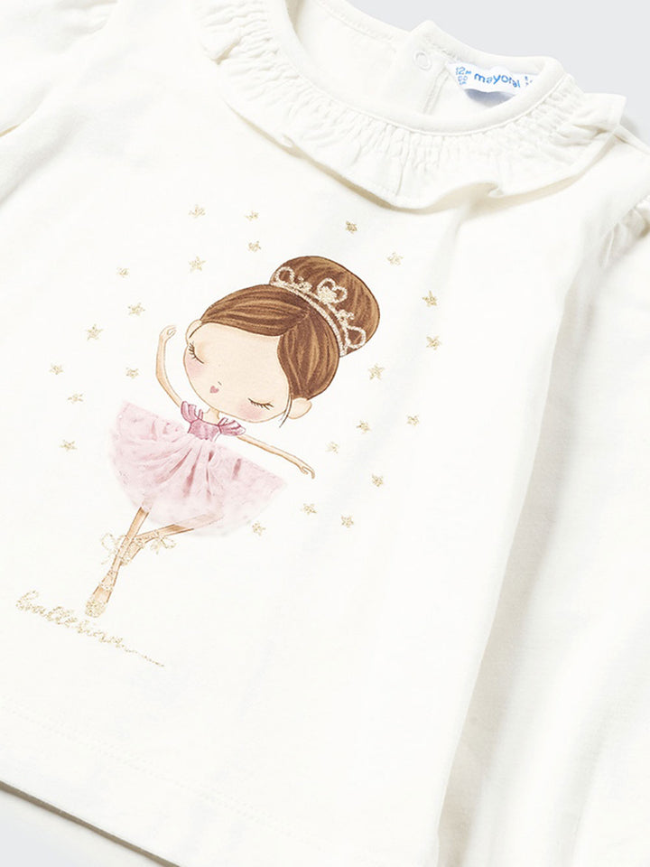 Mayoral long sleeve princess girl t-shirt