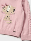 Mayoral printed jacquard girl's pullover