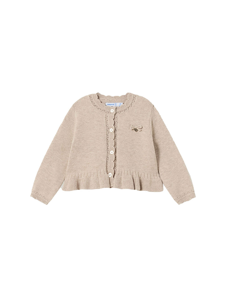 Mayoral cardingan bimba girocollo beige