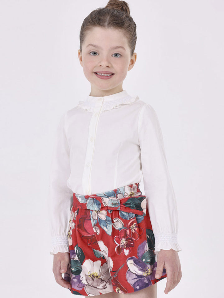 Mayoral camicia popeline bambina bianco