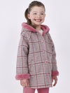 Mayoral checked coat for girls