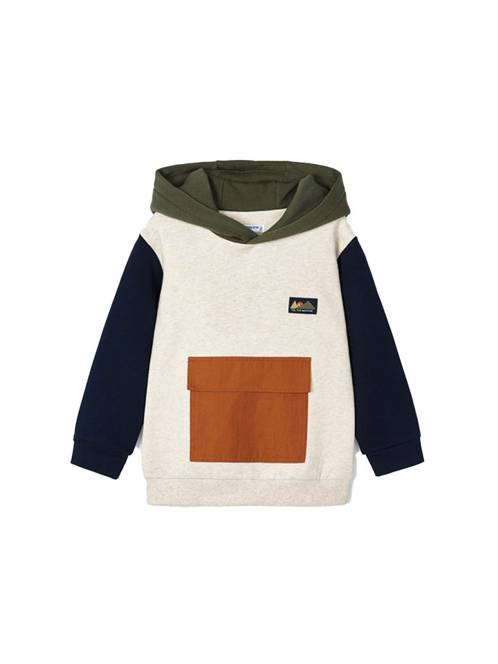 Mayoral sweatshirt for kids with kangaroo pocket