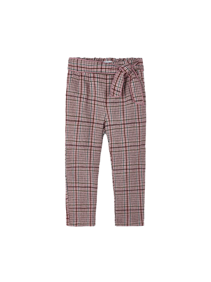 Mayoral long checked trousers for girls