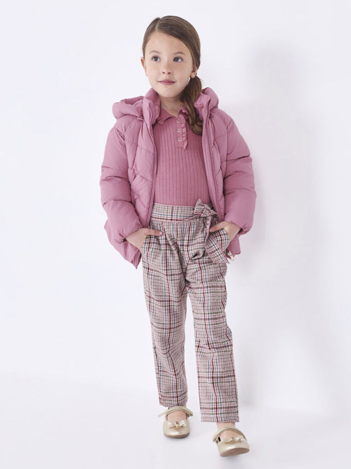 Mayoral long checked trousers for girls