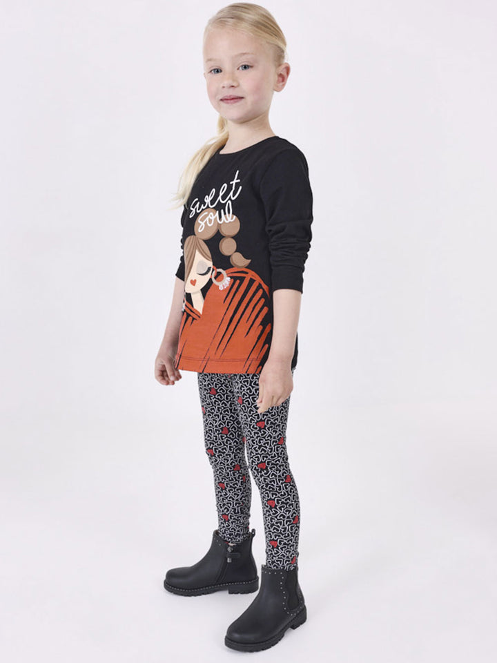 Mayoral leggings bambina cuoricini