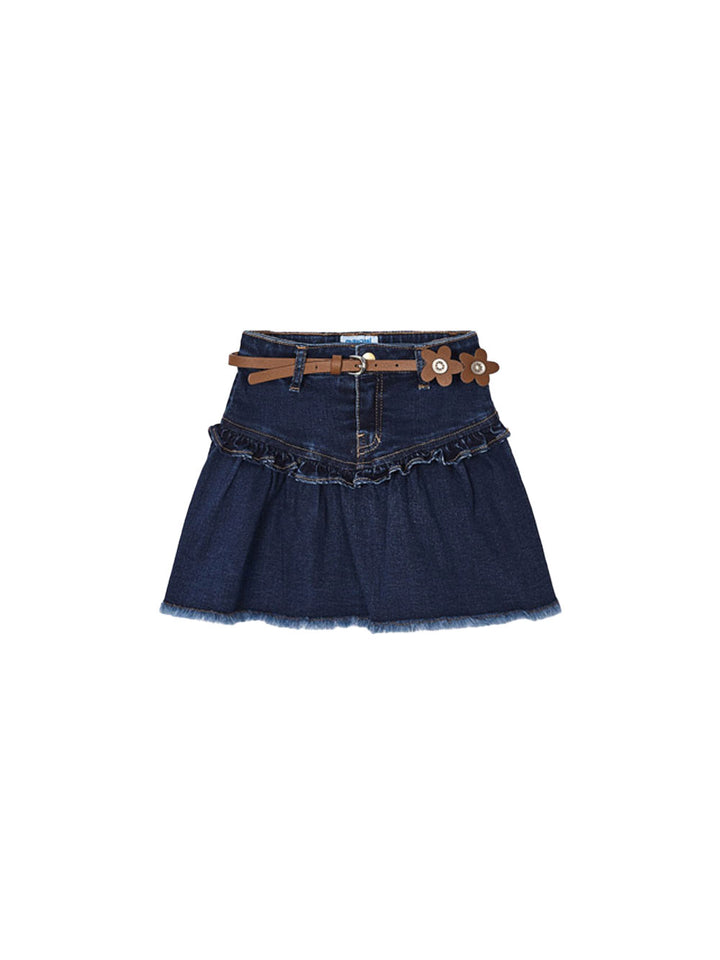 Mayoral girl's denim skirt with belt