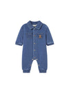 Mayoral newborn denim fur romper