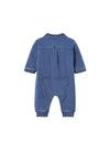 Mayoral newborn denim fur romper