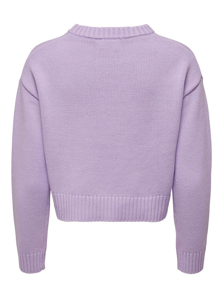 Only Cheer Women's Crewneck Lavender Sweater