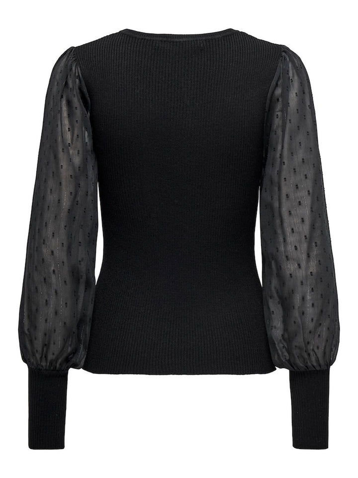 Only Jasmine black pullover transparent sleeve