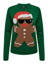 Only Xmas green crew neck sweater