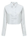 Only Nita white cropped shirt women