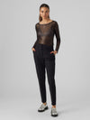 Vero Moda Holly pantalone donna nero tapered fit