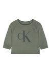 Felpa CALVIN KLEIN JEANS da BAMBINI - Meteor Green