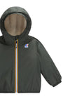 K-WAY Jacket for CHILDREN - Green blackish