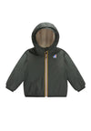 K-WAY Jacket for CHILDREN - Green blackish