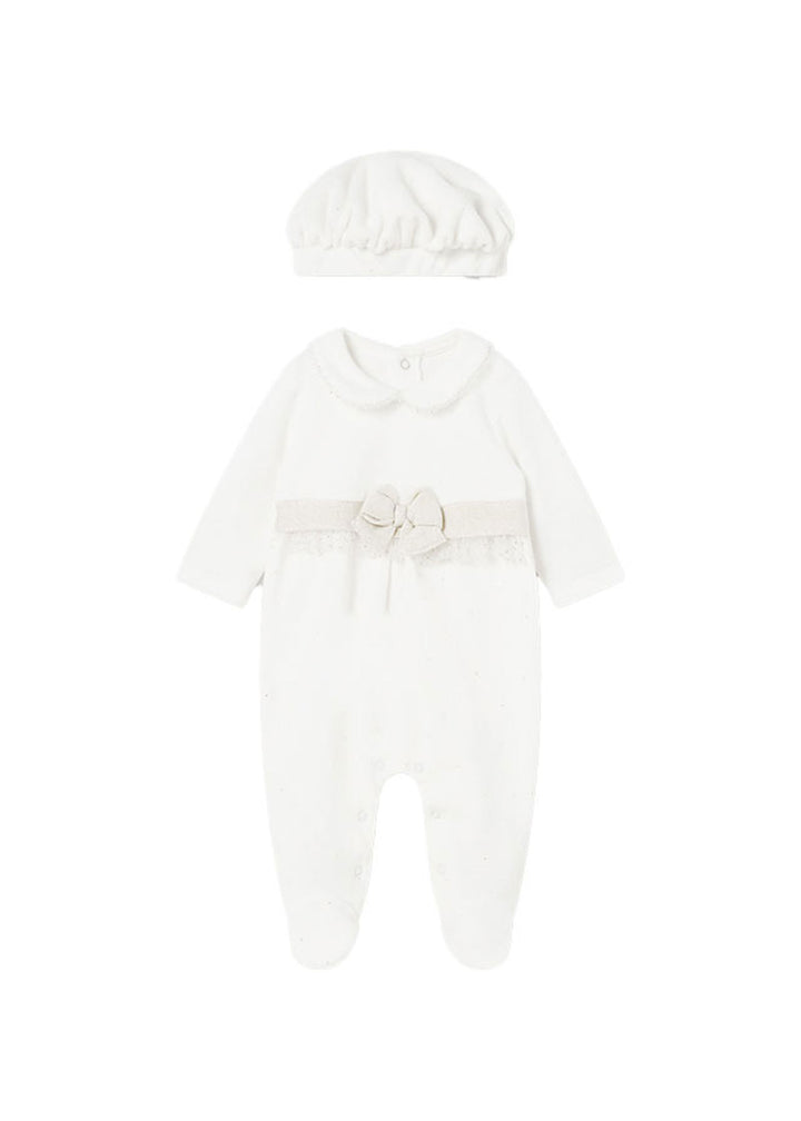 MAYORAL NEWBORN Babygrow - Ecru