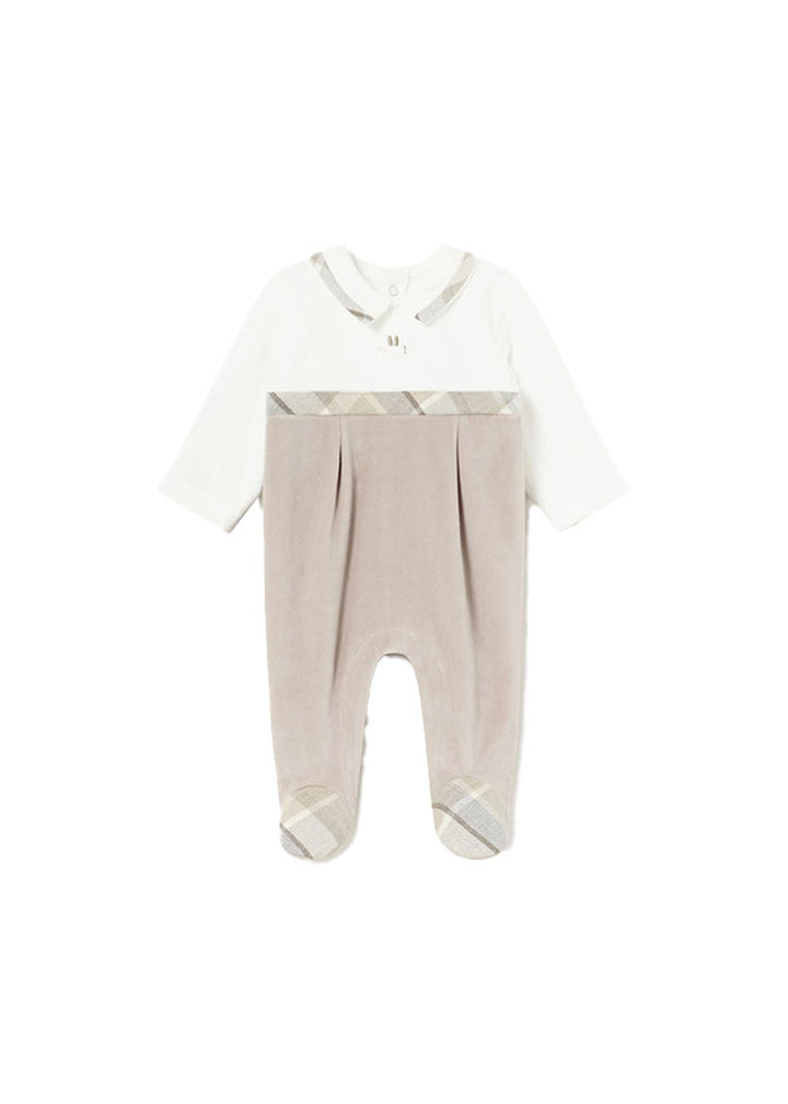 MAYORAL NEWBORN Baby Romper - Walnut