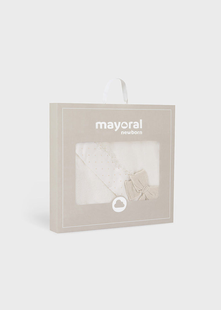 MAYORAL NEWBORN Towel for NEWBORNS - Ecru