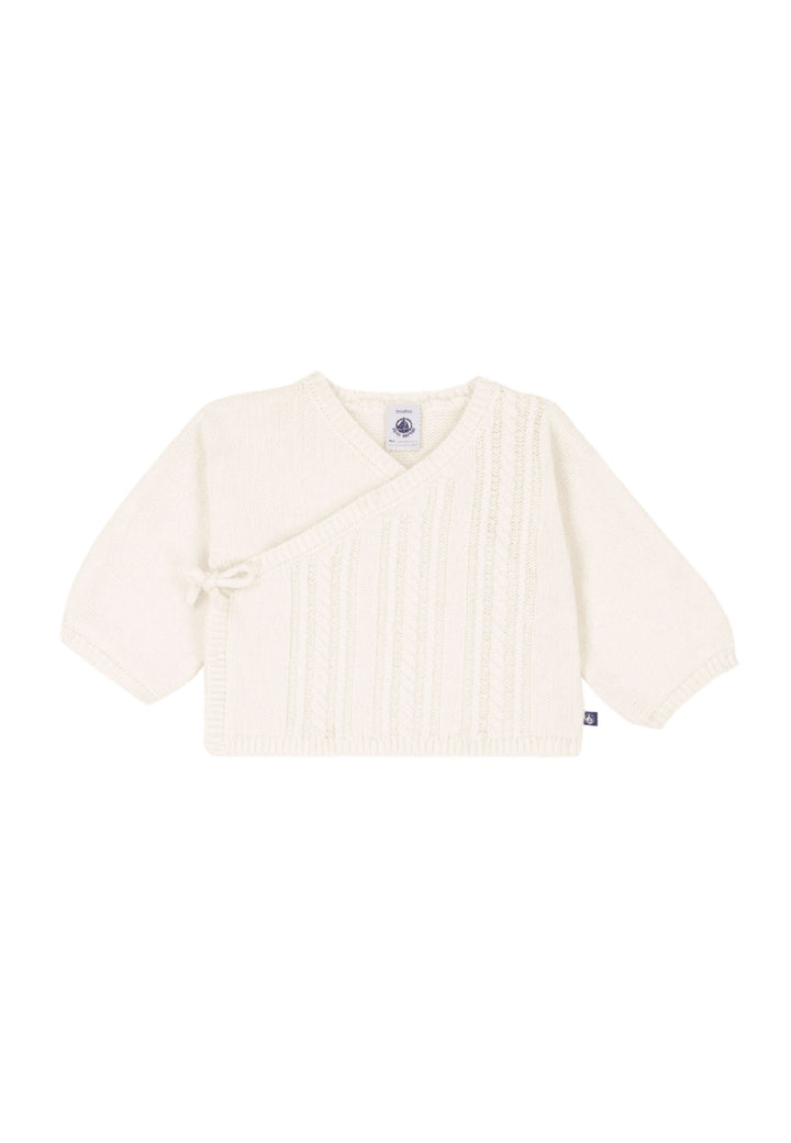 PETIT BATEAU Cardigan PETIT BATEAU da NEONATI - Marshmallow