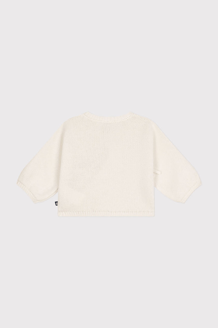 PETIT BATEAU Cardigan PETIT BATEAU da NEONATI - Marshmallow