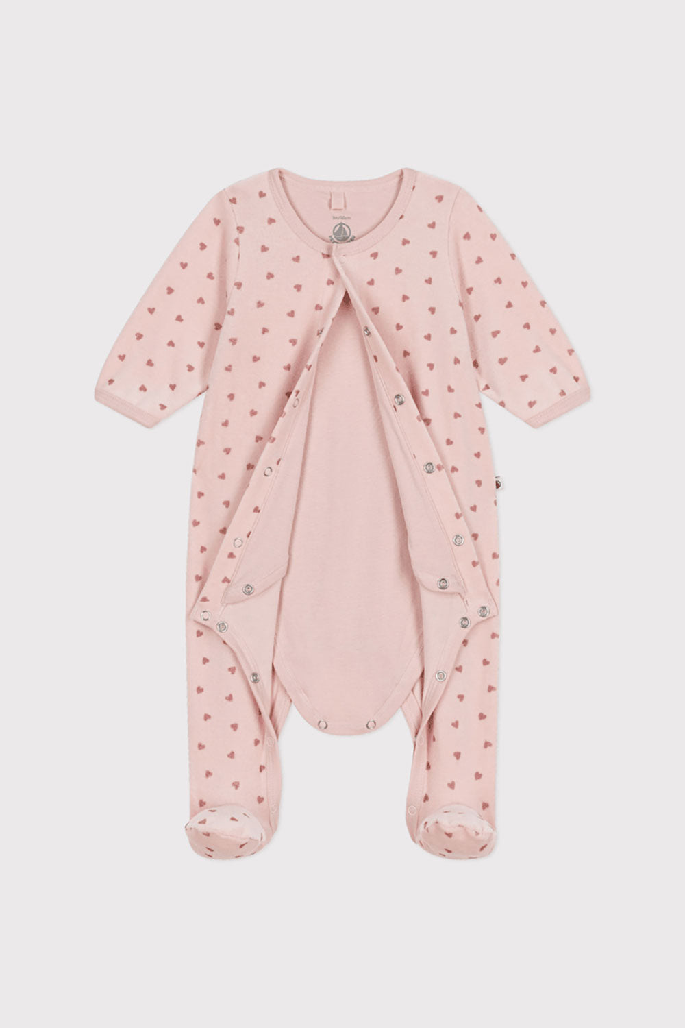 PETIT BATEAU Tutina PETIT BATEAU da NEONATA - SALINE/ROSEWOOD