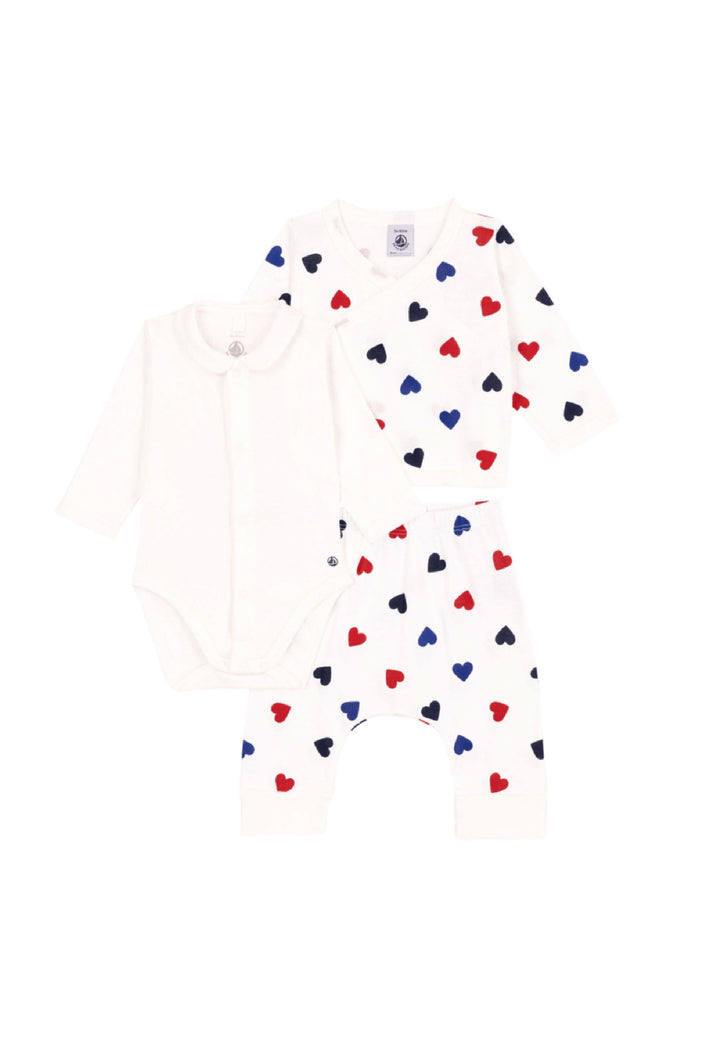 PETIT BATEAU Completo PETIT BATEAU da NEONATI - MARSHMALLOW/MULTICO