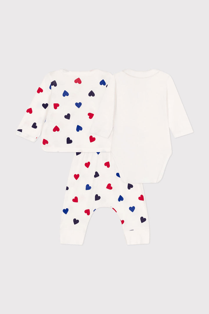 PETIT BATEAU Completo PETIT BATEAU da NEONATI - MARSHMALLOW/MULTICO