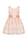 Organza dress with hem for girls