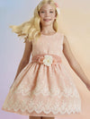 Organza dress with hem for girls