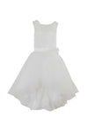 Elegant dress for first communion girl white