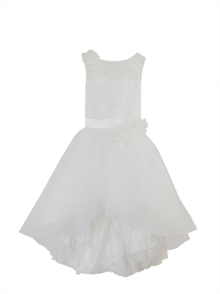 Vestito elegante bambina prima comunione bianco