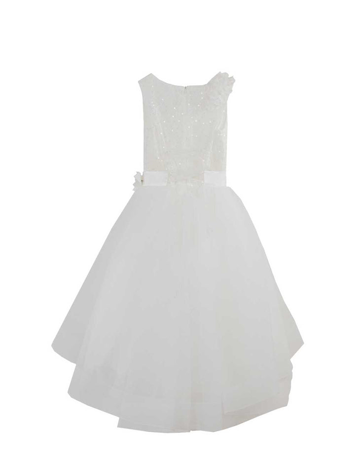 Elegant dress for first communion girl white