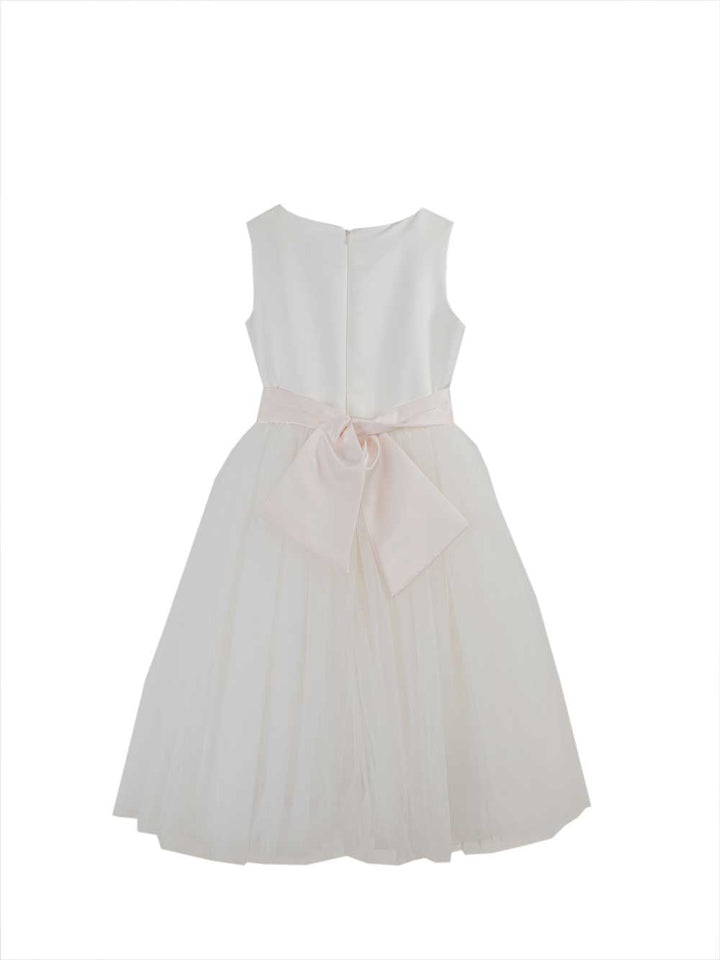 White flower girl dress