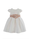 White mikado dress for girls mod. 628