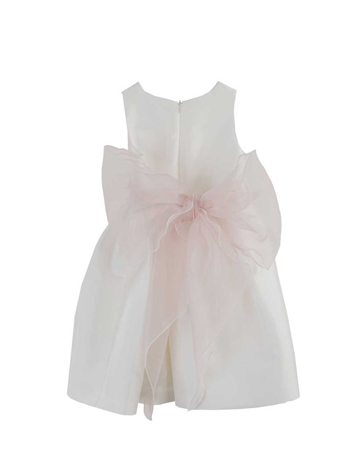 Sleeveless mikado dress for girls mod. 637