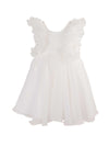 Girl's formal dress with ruffle sleeves