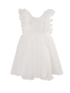 Girl's formal dress with ruffle sleeves