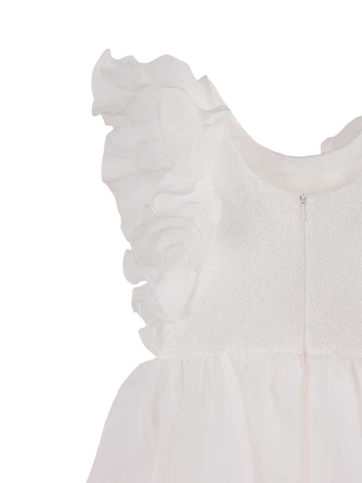 Girl's formal dress with ruffle sleeves