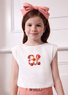 ABEL AND LULA T-shirt for GIRLS - Ecru